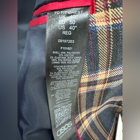 ASOS skinny suit jacket - 40” reg - new with tags - Picture 9 of 10